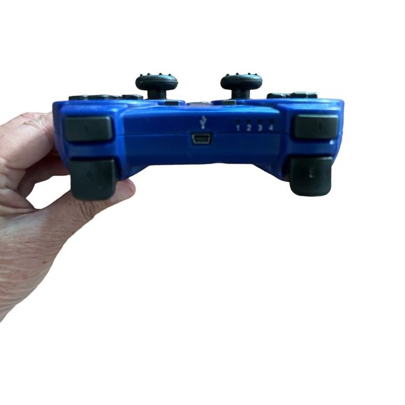 Set of 2:1-OEM Sony PlayStation 3 Controller CECH-ZC1U PS3 Blk &1-Bek Design Blu - Picture 5 of 10